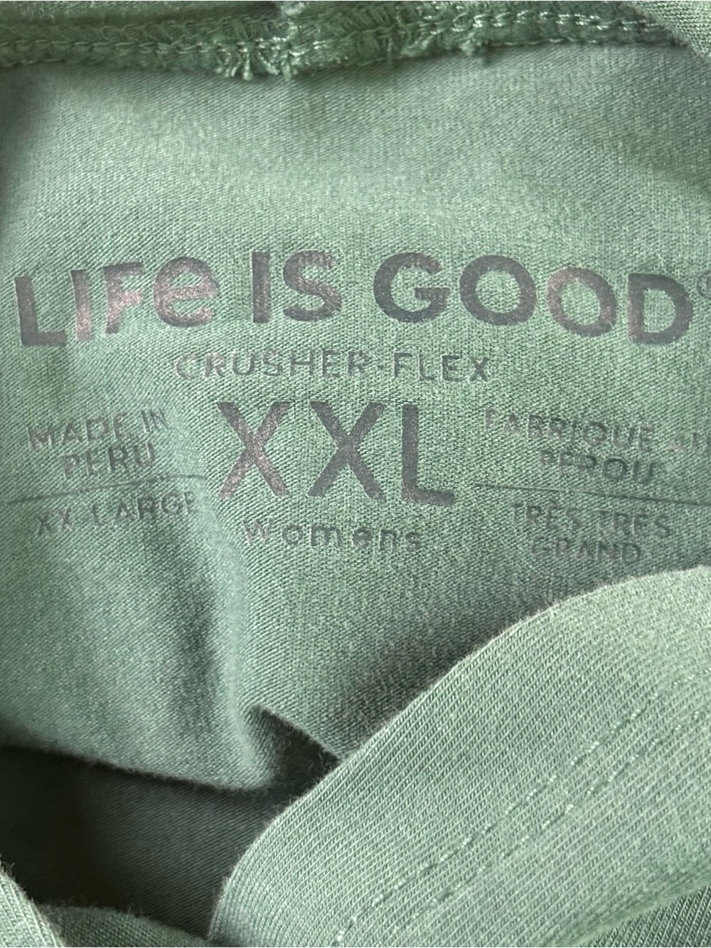 Life Is Good Forest Green Hoodie with Sunset Mountain Graphic - Picture 5 of 6